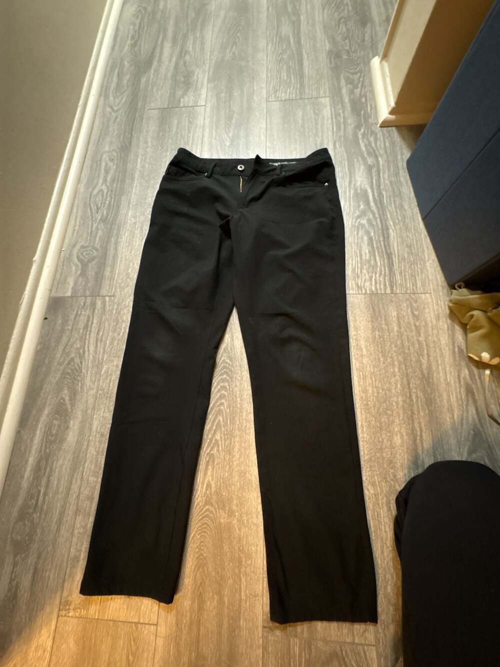 DKNY Men's Slim Fit Black 5-Pocket Pants